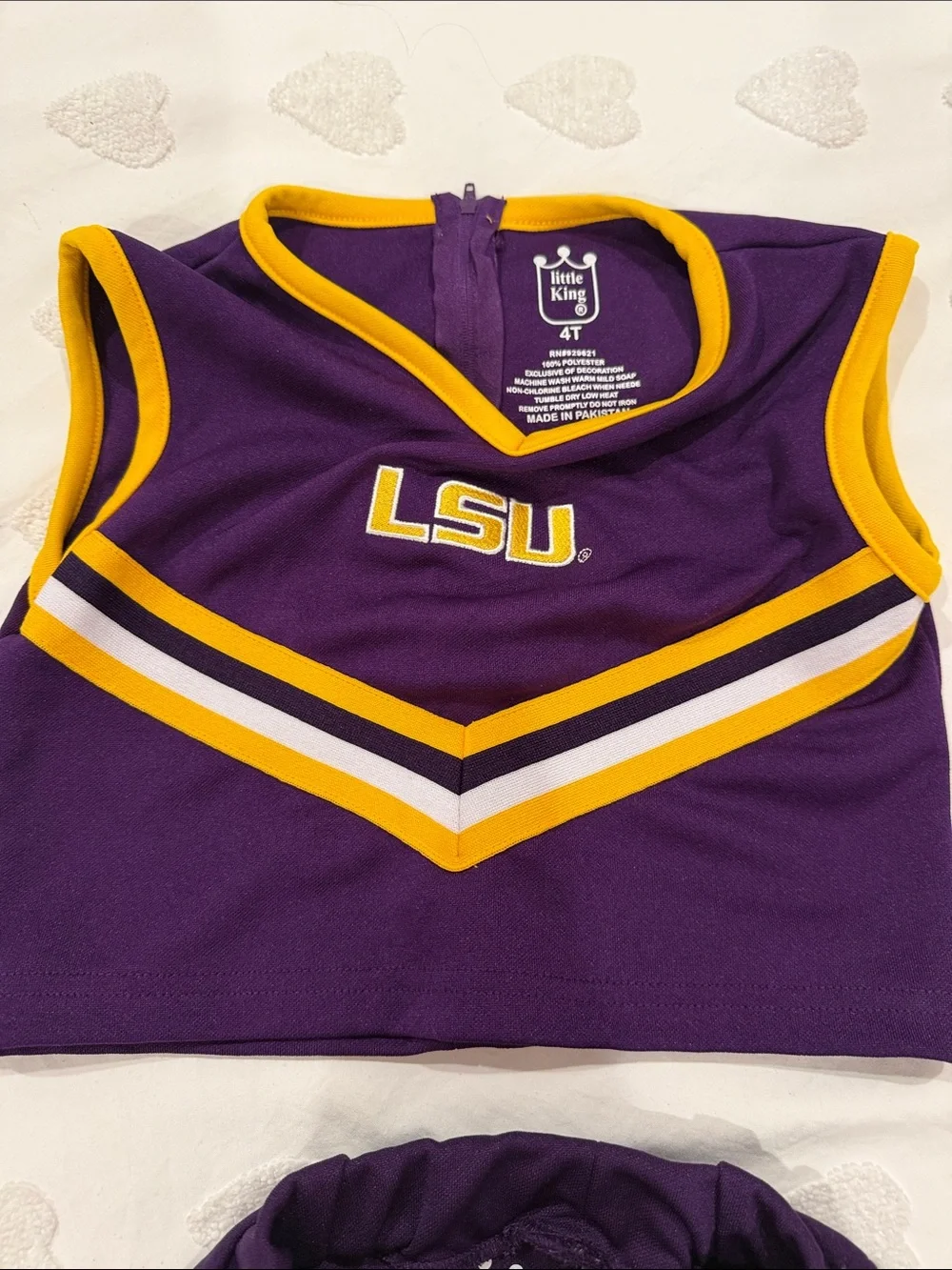 LSU Tigers Girls Toddler Two-Piece Cheer Set - Purple